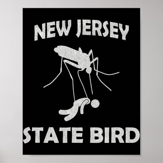 New Jersey Mosquito State Bird Funny Outdoors  Poster (Voorkant)