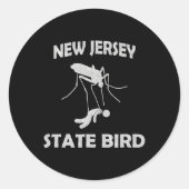 New Jersey Mosquito State Bird Funny Outdoors  Ronde Sticker (Voorkant)