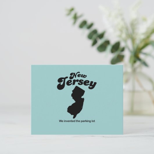 New Jersey Motto - We hebben de parkeerplaats uitg Briefkaart (Staand voorkant)