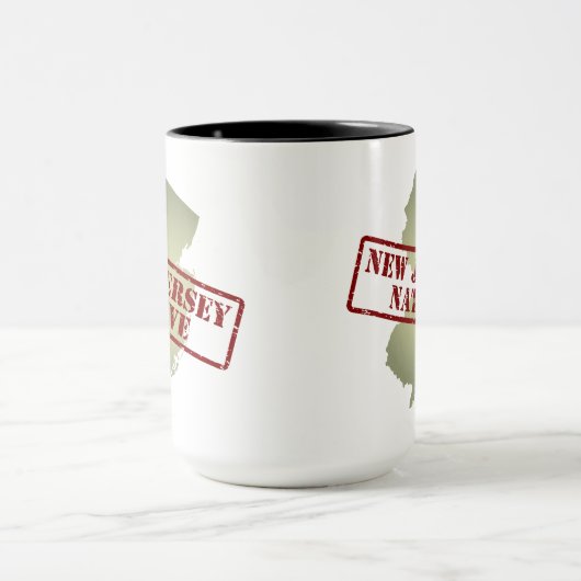 New Jersey Native Stamped on Map Mok (Midden)