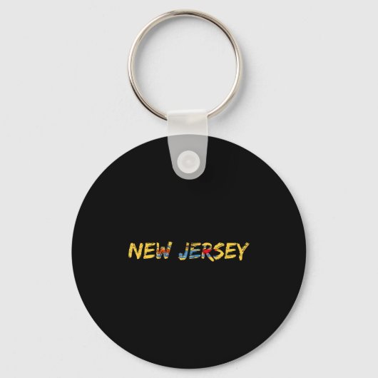 New Jersey, New Jersey Flag  Sleutelhanger (Voorkant)