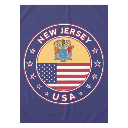 New Jersey, New Jersey sticker, phone case, bag Tafelkleed (Voorkant)