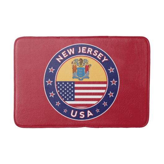 New Jersey, New Jersey, sticker, telefooncel, tas Badmat (Voorkant)