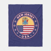 New Jersey, New Jersey, sticker, telefooncel, tas Fleece Deken (Voorkant)