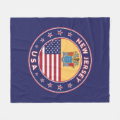 New Jersey, New Jersey, sticker, telefooncel, tas Fleece Deken (Voorkant (Horizontaal))