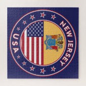 New Jersey, New Jersey, sticker, telefooncel, tas Legpuzzel (Horizontaal)