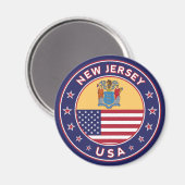 New Jersey, New Jersey, sticker, telefooncel, tas Magneet (Voorkant / Achterkant)