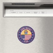 New Jersey, New Jersey, sticker, telefooncel, tas Magneet (Insitu (Vaatwasser))