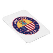 New Jersey, New Jersey, sticker, telefooncel, tas Magneet (Rechterzijde)