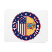 New Jersey, New Jersey, sticker, telefooncel, tas Magneet (Horizontaal)