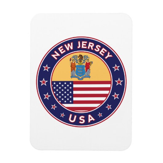 New Jersey, New Jersey, sticker, telefooncel, tas Magneet (Verticaal)