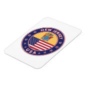 New Jersey, New Jersey, sticker, telefooncel, tas Magneet (Linkerzijde)
