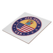 New Jersey, New Jersey, sticker, telefooncel, tas Tegeltje (Zijkant)