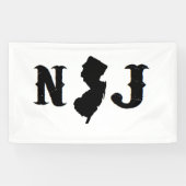NEW JERSEY NJ College Dorm  Spandoek (Horizontaal)