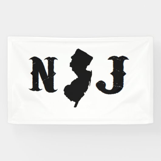 NEW JERSEY NJ College Dorm  Spandoek (Horizontaal)