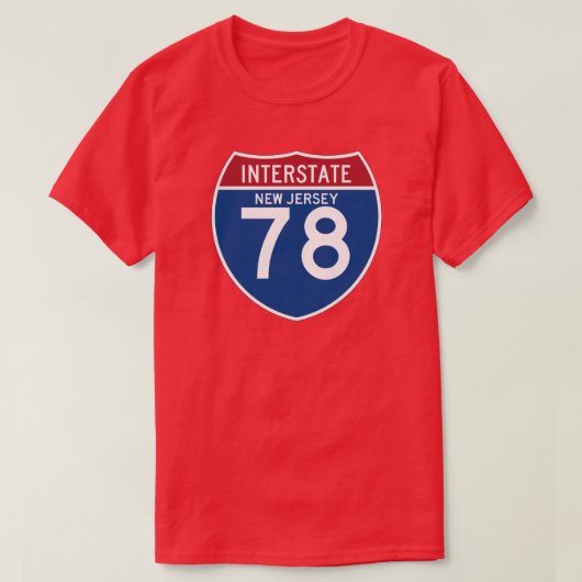 New Jersey NJ I-78 Interstate Highway Shield - T-shirt (Design voorkant)