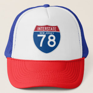 New Jersey NJ I-78 Interstate Highway Shield - Trucker Pet