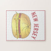 New Jersey NJ Pork Roll Ham Egg Breakfast Sandwich Legpuzzel (Horizontaal)