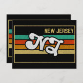  New Jersey NJ staat op Typografie Souvenir Briefkaart (Voorkant / Achterkant)