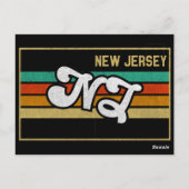  New Jersey NJ staat op Typografie Souvenir Briefkaart (Achterkant)