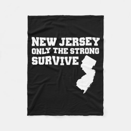 New Jersey Only The Strong Survive Shirt Funny Gif Fleece Deken (Voorkant)