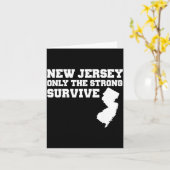 New Jersey Only The Strong Survive Shirt Funny Gif Kaart (Gele Bloem)