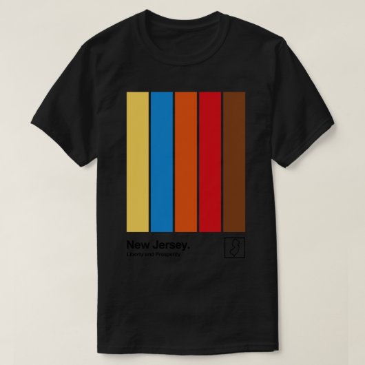 New Jersey Origineel Minimalistisch Kunstwerkontwe T-shirt (Design voorkant)