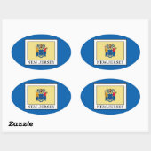 New Jersey Ovale Sticker (Vel)