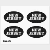 New Jersey Ovale Sticker (Vel)