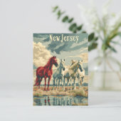 New Jersey Paarden Briefkaart (Staand voorkant)