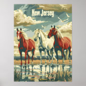 New Jersey Paarden Poster (Voorkant)
