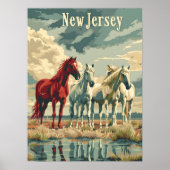 New Jersey Paarden Poster (Voorkant)