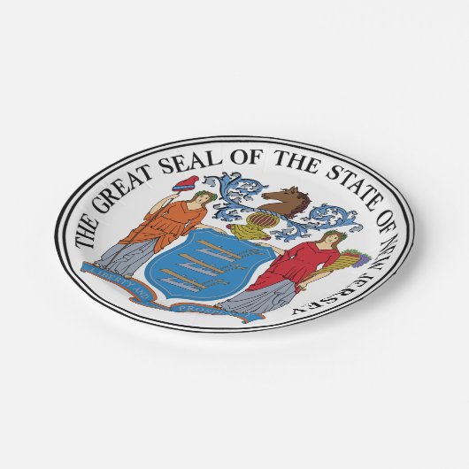 New Jersey Papieren Bordje (Gekanteld)