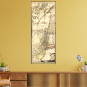 New Jersey Pennsylvania New York Map (1777) Canvas Afdruk (Insitu (Woonkamer))