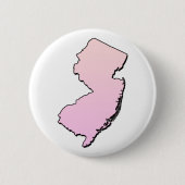 New Jersey Pink Outline Ronde Button 5,7 Cm (Voorkant)