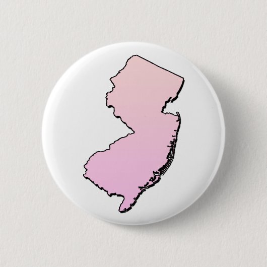 New Jersey Pink Outline Ronde Button 5,7 Cm (Voorkant)