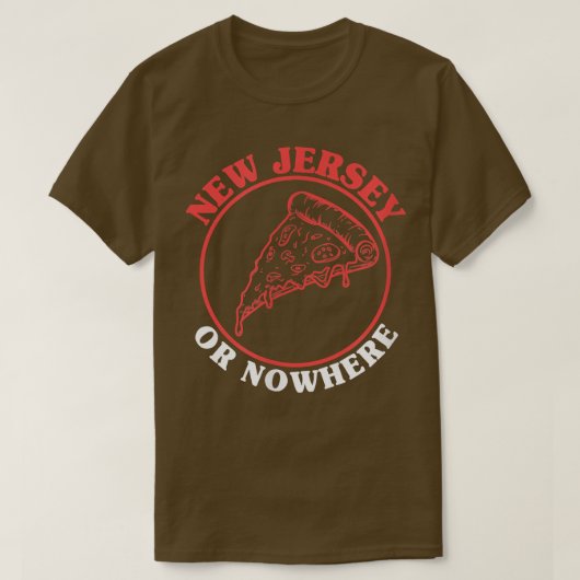 New Jersey Pizza of Nowhere New Jersey Pizza Fans T-shirt (Design voorkant)