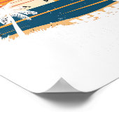 New Jersey Point Pleasant Surfboarder Palmboom Zo Poster (Hoek)