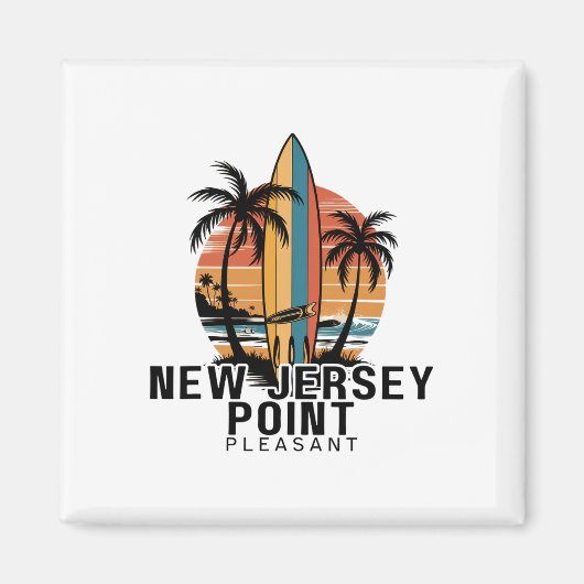 New Jersey Point Pleasant Surfen Surfer _1 Magneet (Voorkant)
