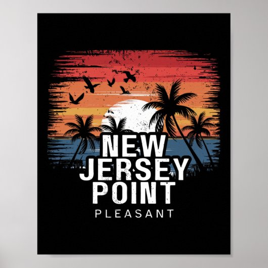 New Jersey Point Pleasant Surfen Surfer Poster (Voorkant)