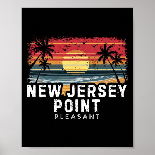 New Jersey Point Pleasant Surfplank Strand Poster (Voorkant)