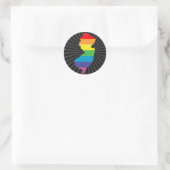 new jersey pride . ronde sticker (Tas)