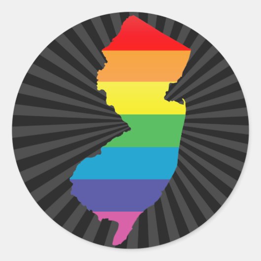 new jersey pride . ronde sticker (Voorkant)