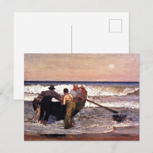 New Jersey, Pushing off the boat, beeldende kunst, Briefkaart (Voorkant / Achterkant)