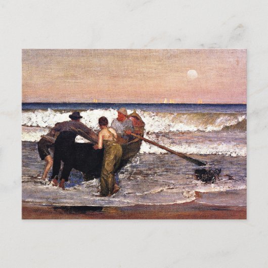 New Jersey, Pushing off the boat, beeldende kunst, Briefkaart (Voorkant)