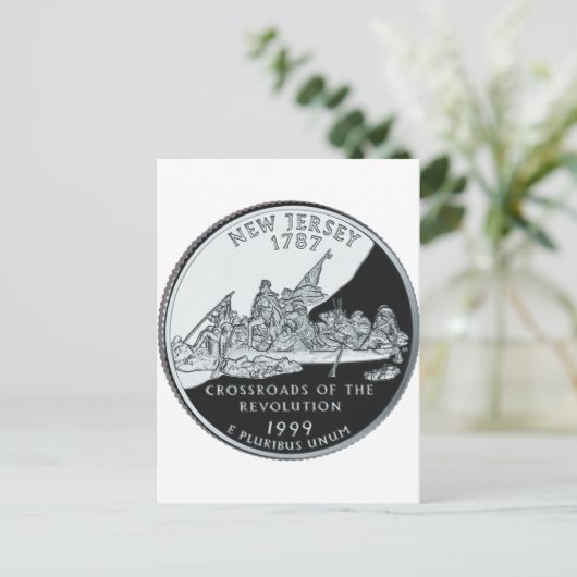 New Jersey Quarter Briefkaart (Staand voorkant)