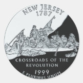 New Jersey Quarter Ronde Sticker (Voorkant)