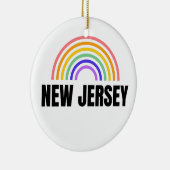 New Jersey - Rainbow - Briefkaarten - Gepersonalis Keramisch Ornament (Rechts)