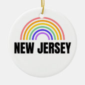 New Jersey - Rainbow - Briefkaarten - Gepersonalis Keramisch Ornament (Voorkant)