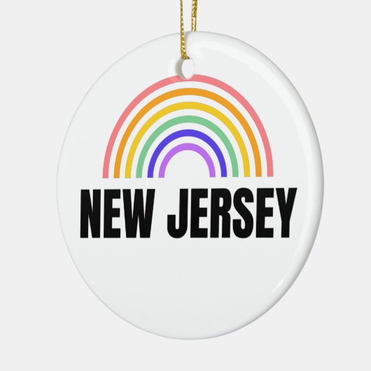 New Jersey - Rainbow - Briefkaarten - Gepersonalis Keramisch Ornament (Links)